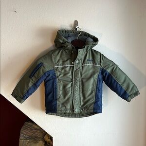 Kids Green and Blue Winter Jacket‎